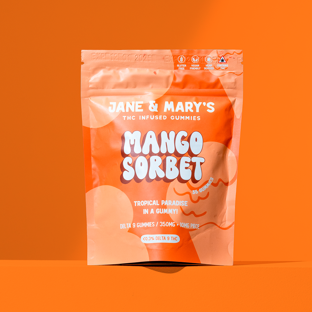 THC GUMMIES 350MG MANGO SORBET - 35 GUMMIES