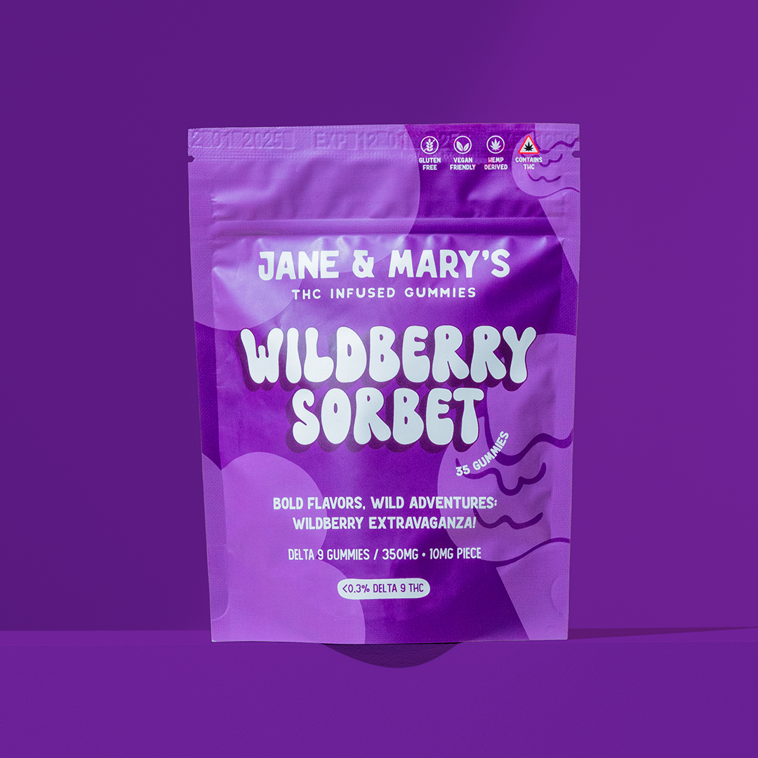 THC GUMMIES 350MG WILDBERRY SORBET - 35 GUMMIES