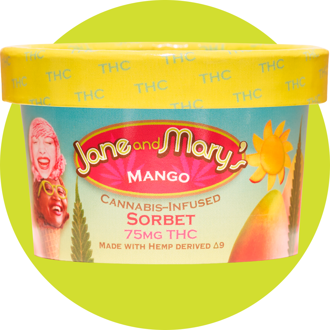 THC 75MG MANGO SORBET (5OZ) - 14 PACK CASE