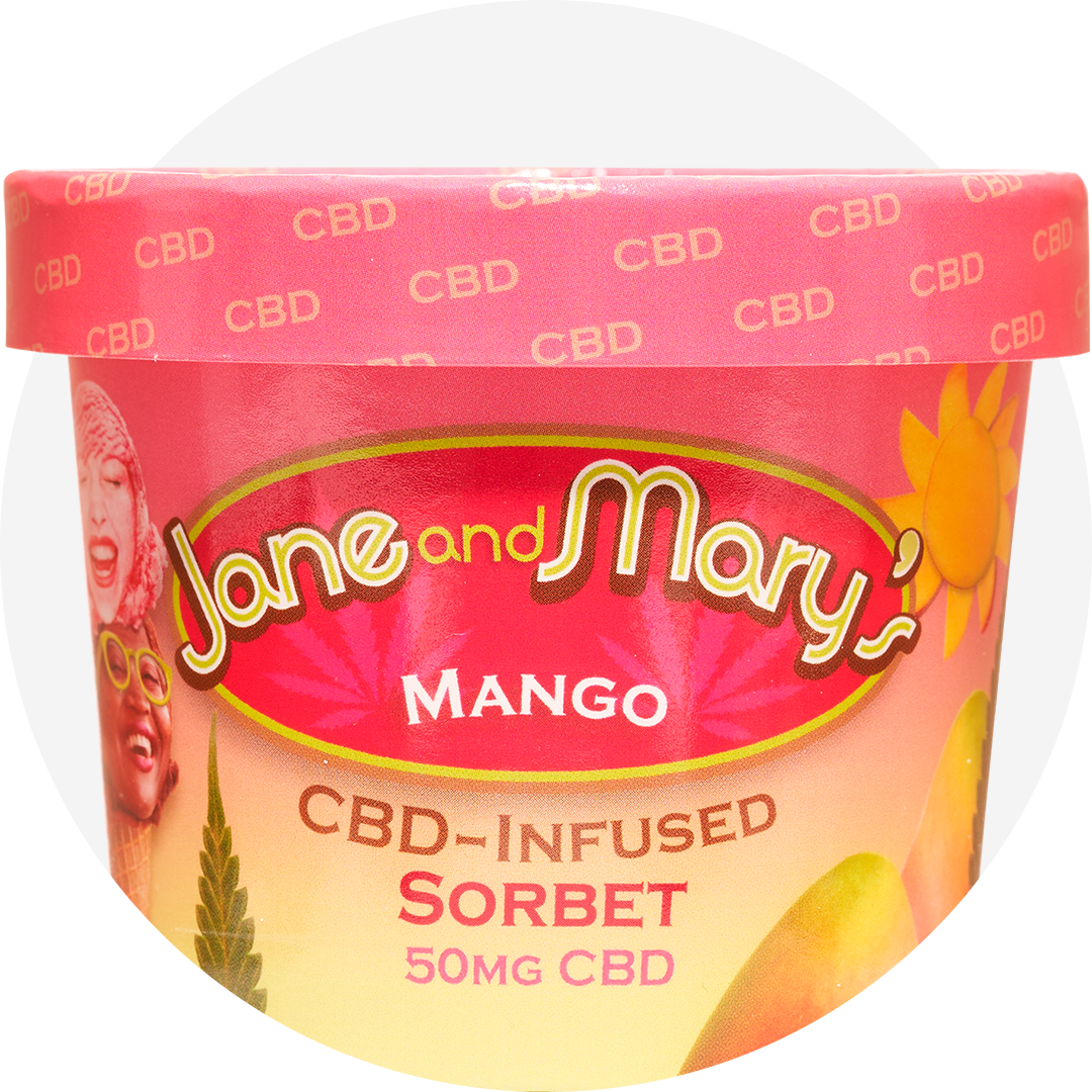 CBD 50MG MANGO SORBET (8OZ) - 12 PACK CASE