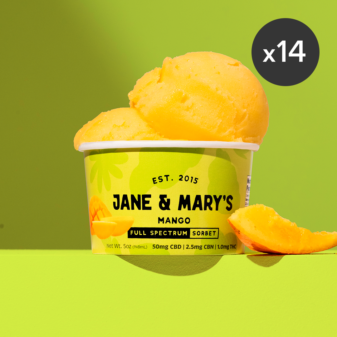FULL SPECTRUM 50MG MANGO SORBET (8OZ) - 14 PACK CASE