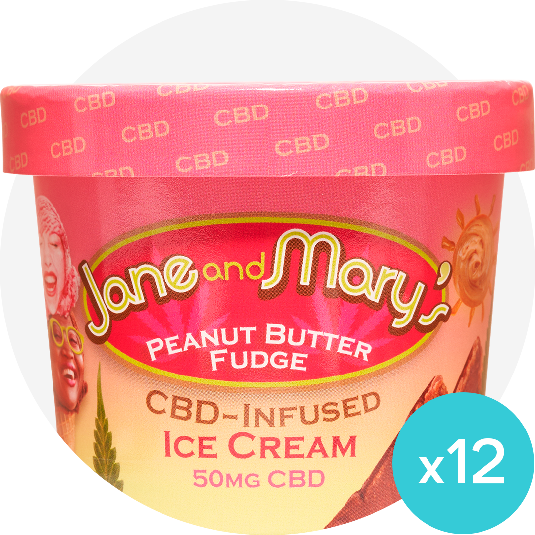 CBD 50MG PEANUT BUTTER FUDGE (8OZ) - 12 PACK CASE
