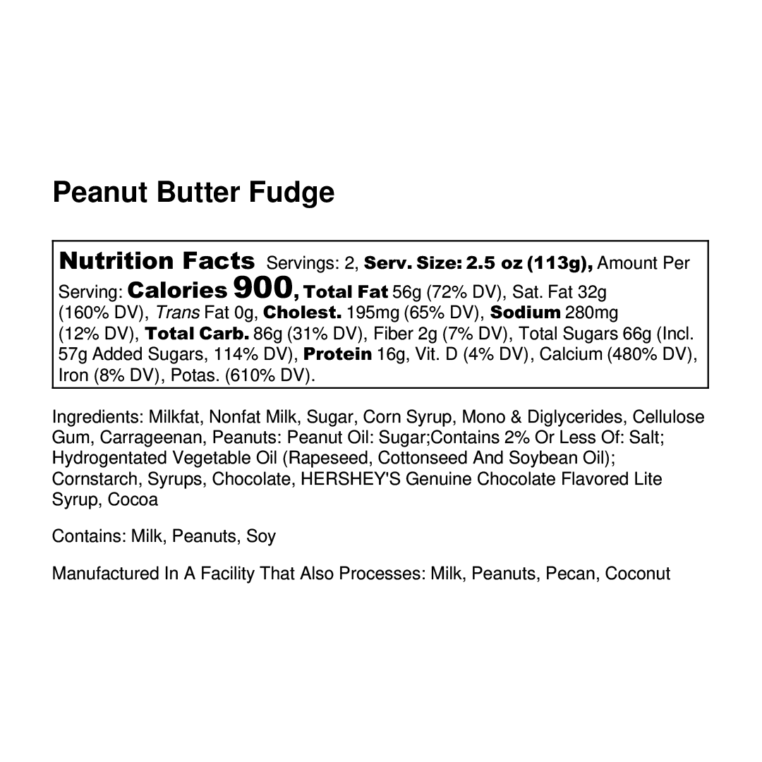 CBD 50MG PEANUT BUTTER FUDGE (8OZ) - 12 PACK CASE