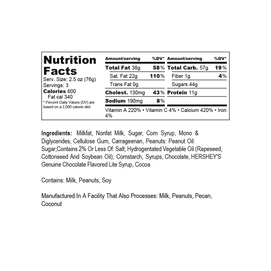 THC 75MG PEANUT BUTTER FUDGE (5OZ) - 14 PACK CASE