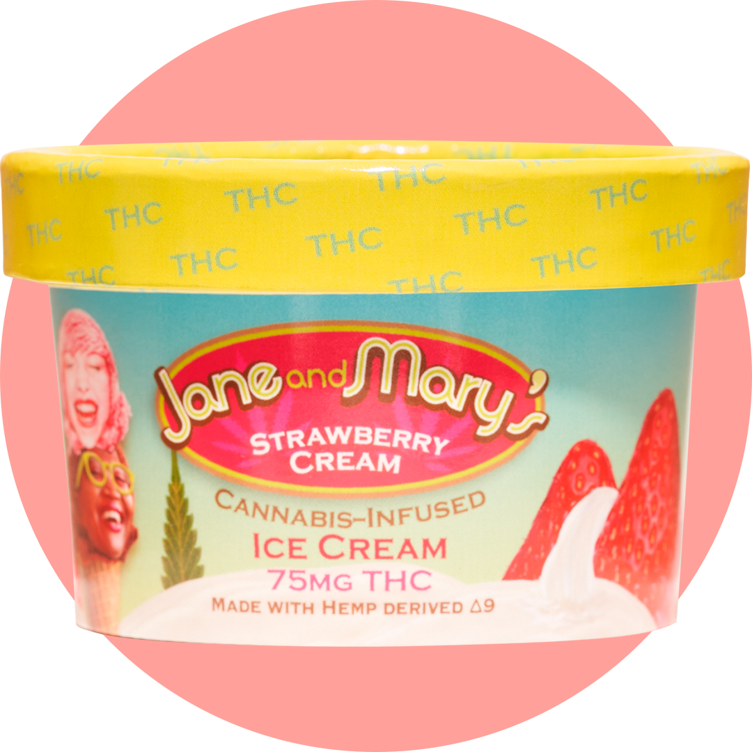 THC 75MG STRAWBERRY CREAM (5OZ) - 14 PACK CASE