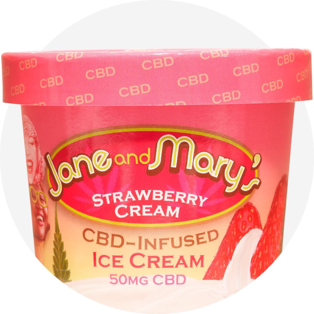 CBD 50MG STRAWBERRY CREAM (8OZ) - 12 PACK CASE