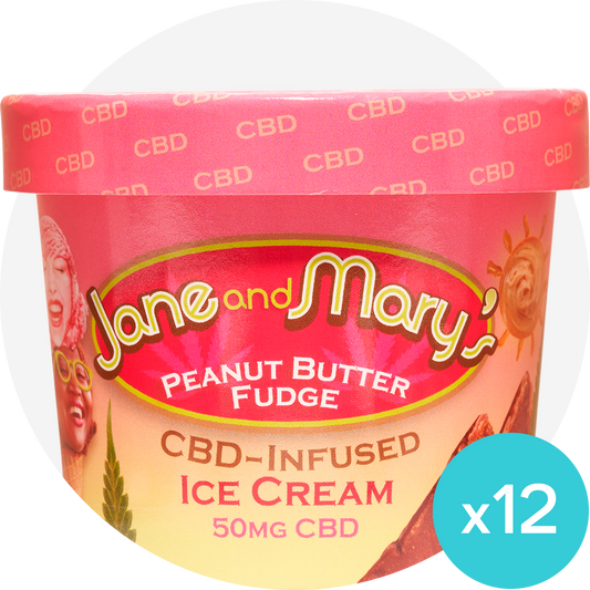 CBD 50MG PEANUT BUTTER FUDGE (8OZ) - 12 PACK CASE
